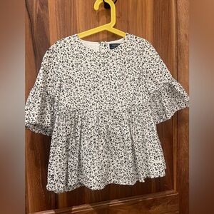 Girls’ Floral Peplum Blouse